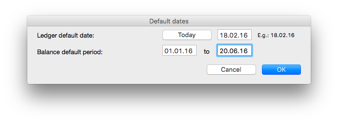 Default dates