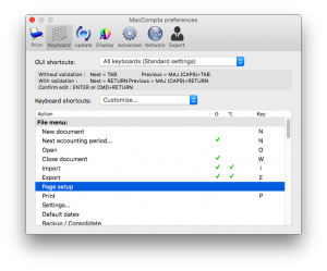 Keyboard settings